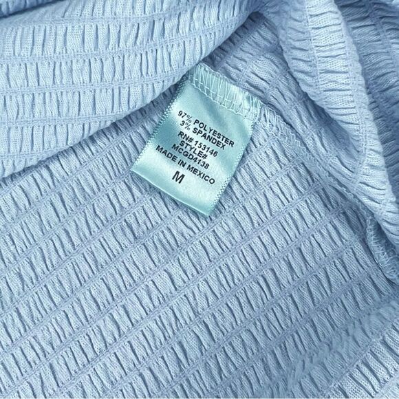 Good Luck Gem Puff Sleeve Mini Dress in Soft Blue - Picture 12 of 12